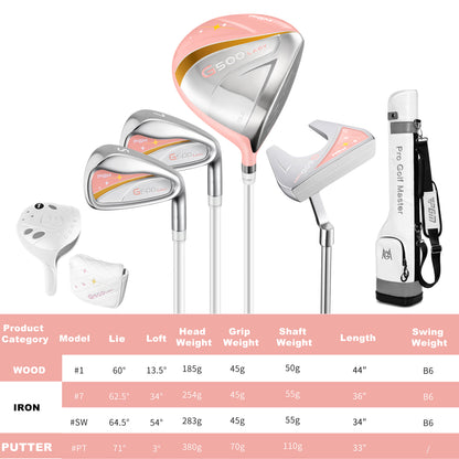 G500 Women's Golf Clubs Full Set#Pink