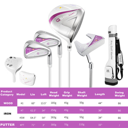 G500 Women's Golf Clubs Full Set#Purple