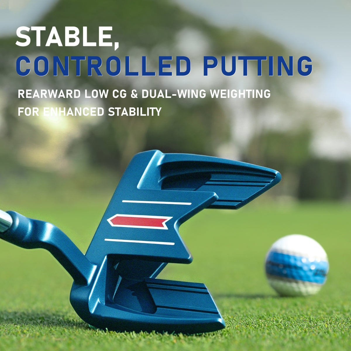 YB8  Mallet Golf Putter#Blue