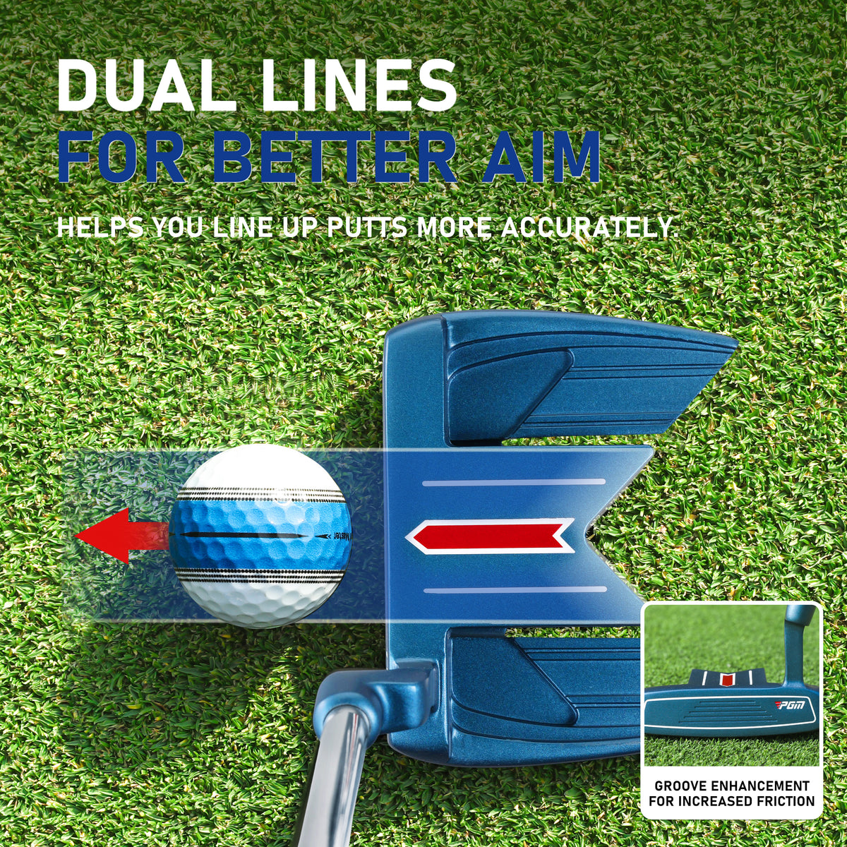 YB8  Mallet Golf Putter#Blue