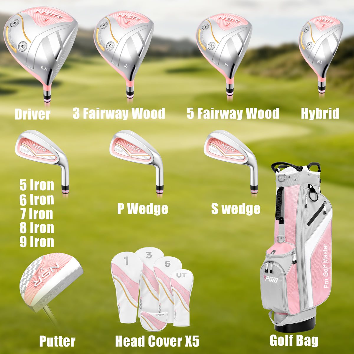 NSR 5 Women's Golf Club Full Set#Pink