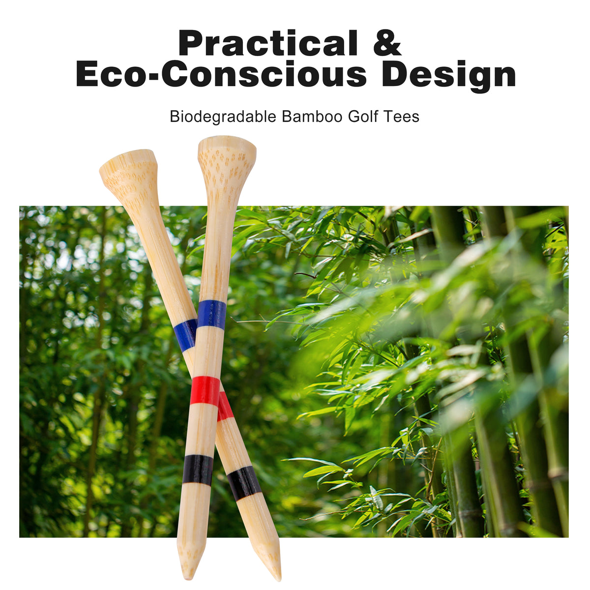 3.25 Inch Bamboo Golf Tees 20 Pack