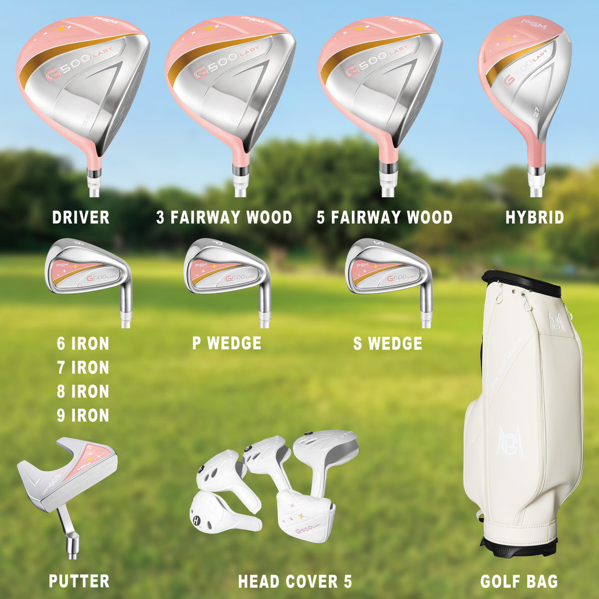 G500 Women's Golf Clubs Full Set#Pink