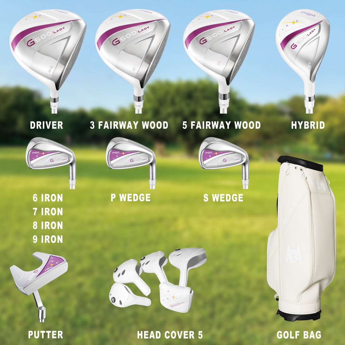 G500 Women's Golf Clubs Full Set#Purple