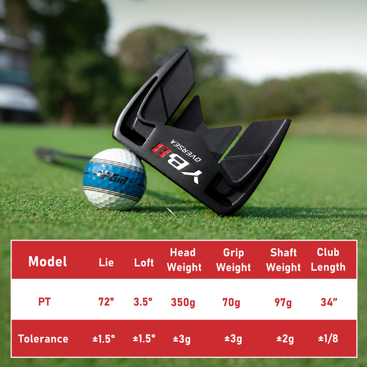 YB8  Mallet Golf Putter#Black