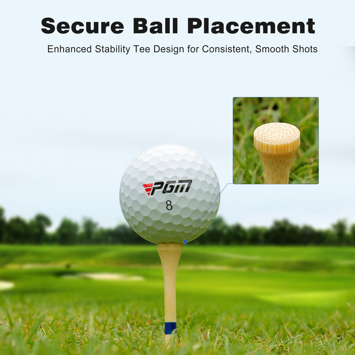 3.25 Inch Bamboo Golf Tees 20 Pack