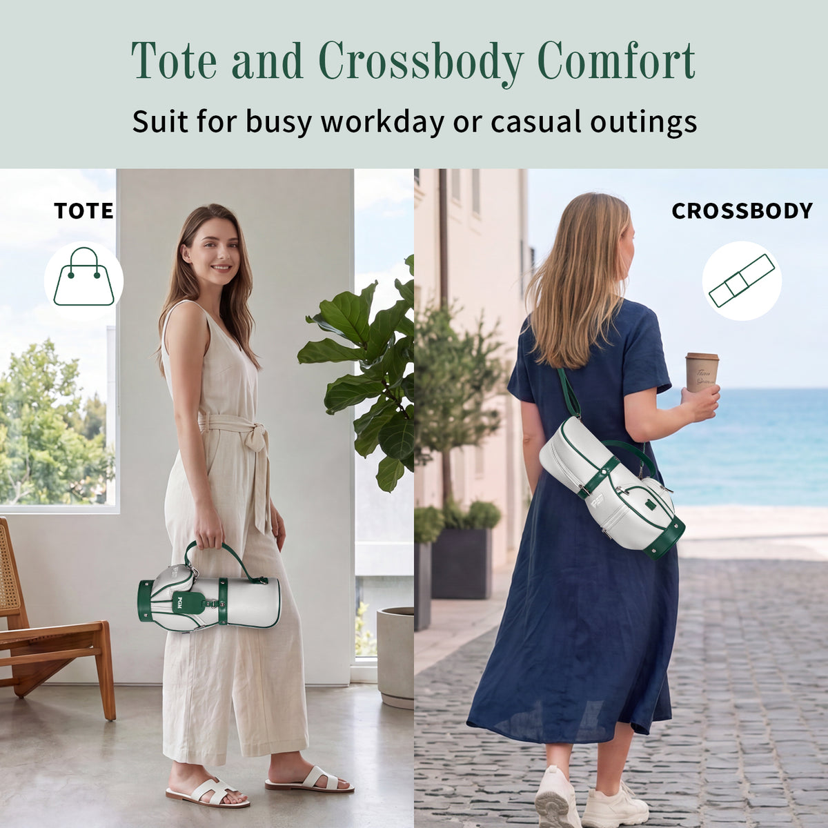 PGM Women Versatile Crossbody and Handbag for Work and Casual Outings#Grey