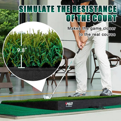 PGM 40"x 40" Golf Practice Mat - 4 Adjustable Simulation Slopes