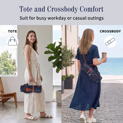 PGM Women Versatile Crossbody and Handbag for Work and Casual Outings#Blue