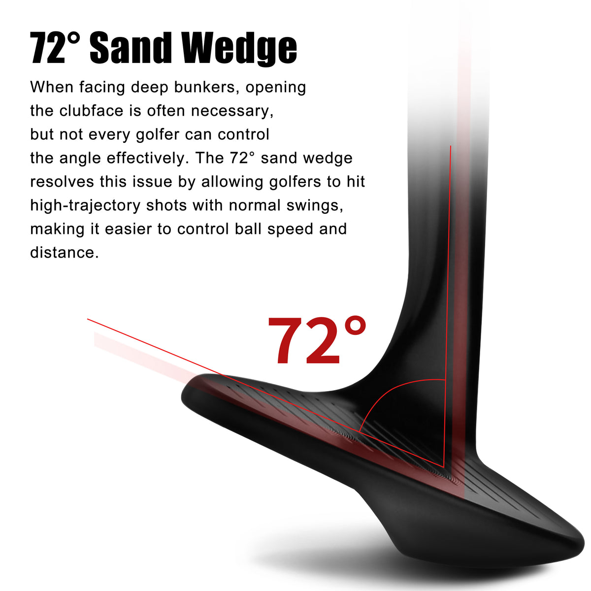 G-1  72 Degrees Premium Sand Wedge#Black