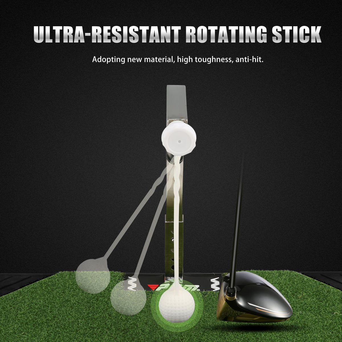 PGM Golf Swing Trainer - Golf Training Equipment with 5 Adjustable Height