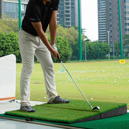 PGM 40"x 40" Golf Practice Mat - 4 Adjustable Simulation Slopes