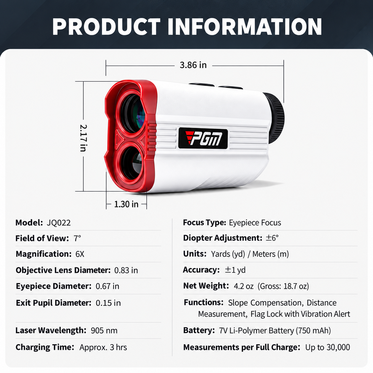 Rechargeable Golf Rangefinder