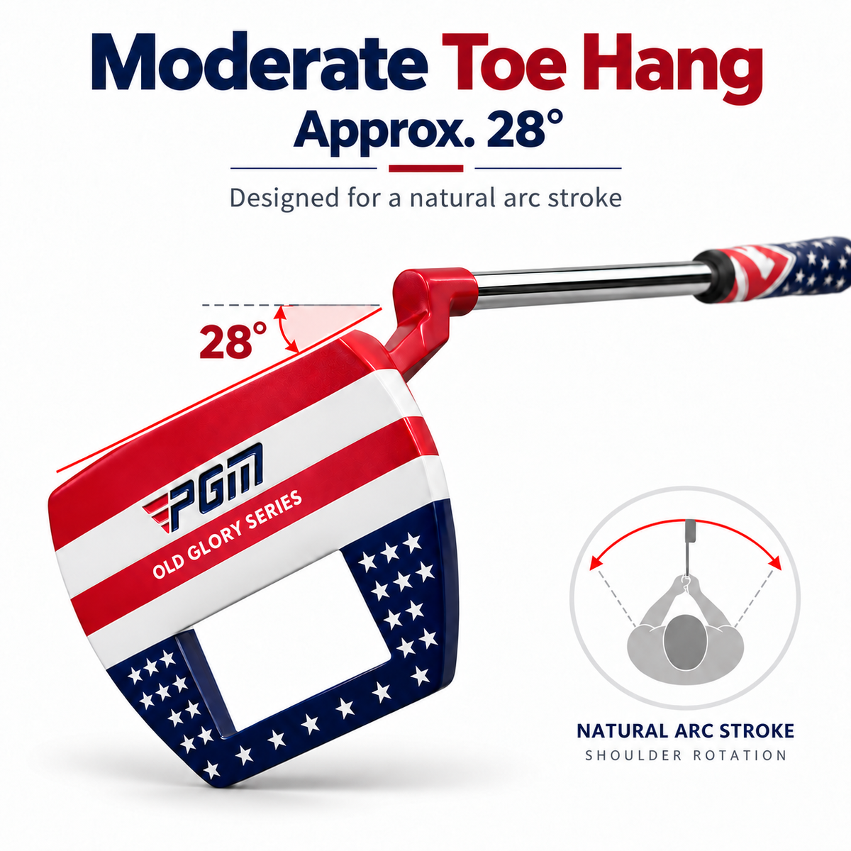Old Glory Mallet Golf Putter