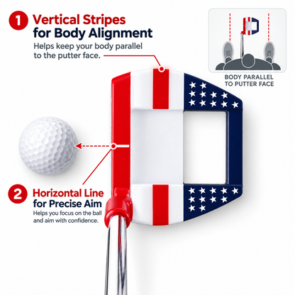 Old Glory Mallet Golf Putter