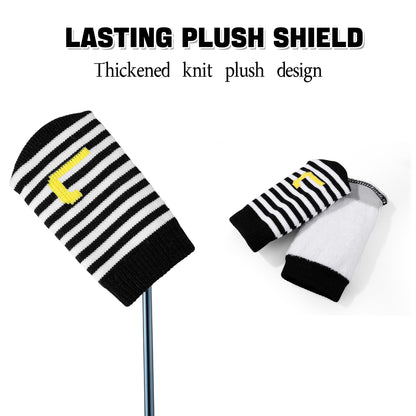 PGM 10 Pcs Golf Head Covers for Iron Club Set with Marked#Black