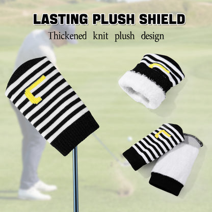 PGM 10 Pcs Golf Head Covers for Iron Club Set with Marked#Black