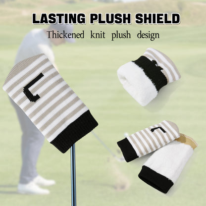 PGM 10 Pcs Golf Head Covers for Iron Club Set with Marked#Khaki