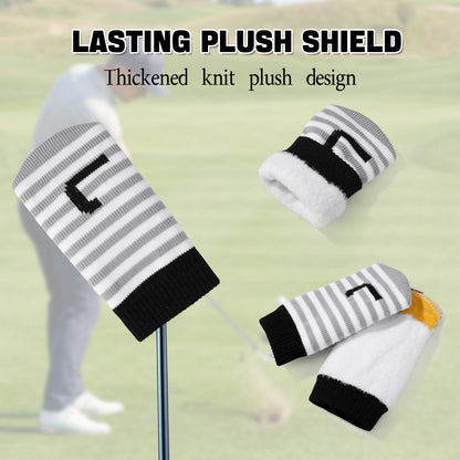 PGM 10 Pcs Golf Head Covers for Iron Club Set with Marked#Grey