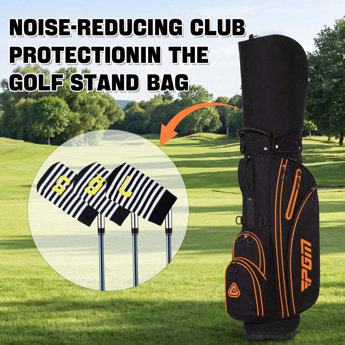 PGM 10 Pcs Golf Head Covers for Iron Club Set with Marked#Black