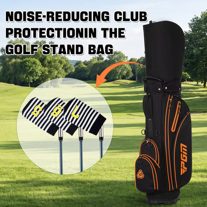 PGM 10 Pcs Golf Head Covers for Iron Club Set with Marked#Black