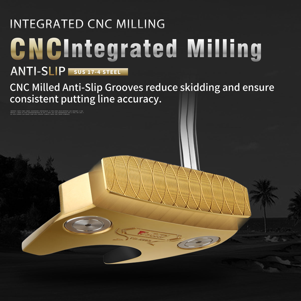 YB-011M CNC‑Milled Low‑CG Golf Putter#Gold