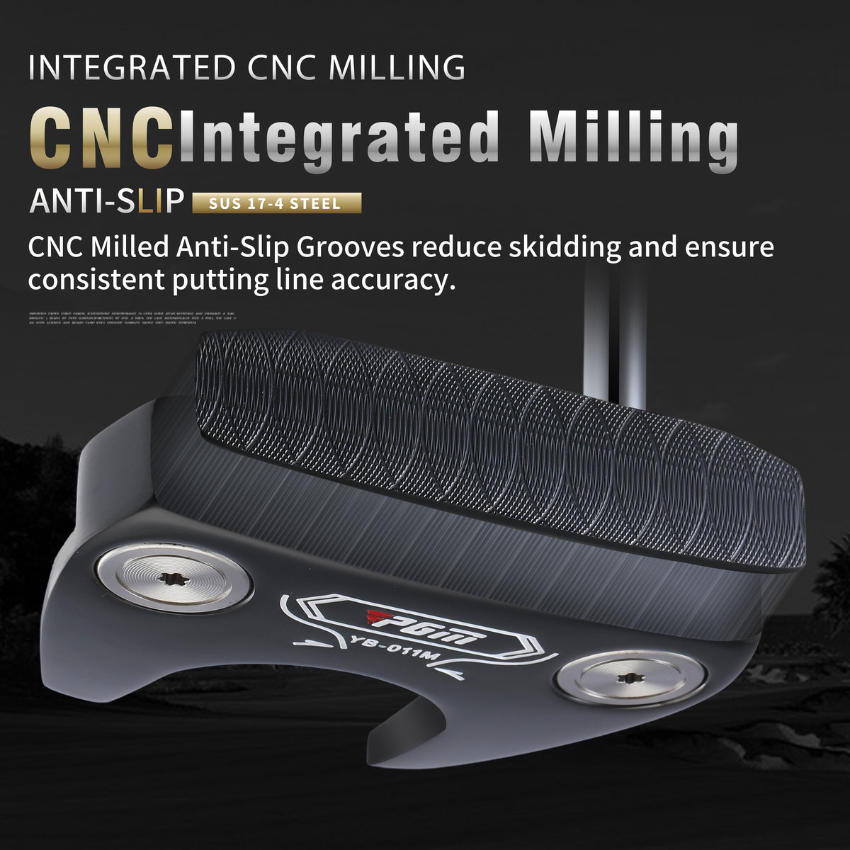 YB-011M CNC‑Milled Low‑CG Golf Putter#Black