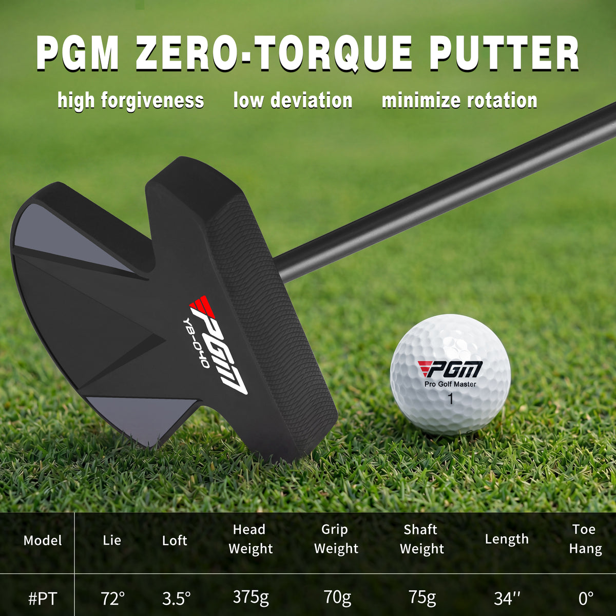 Zero Torque Putter#Black