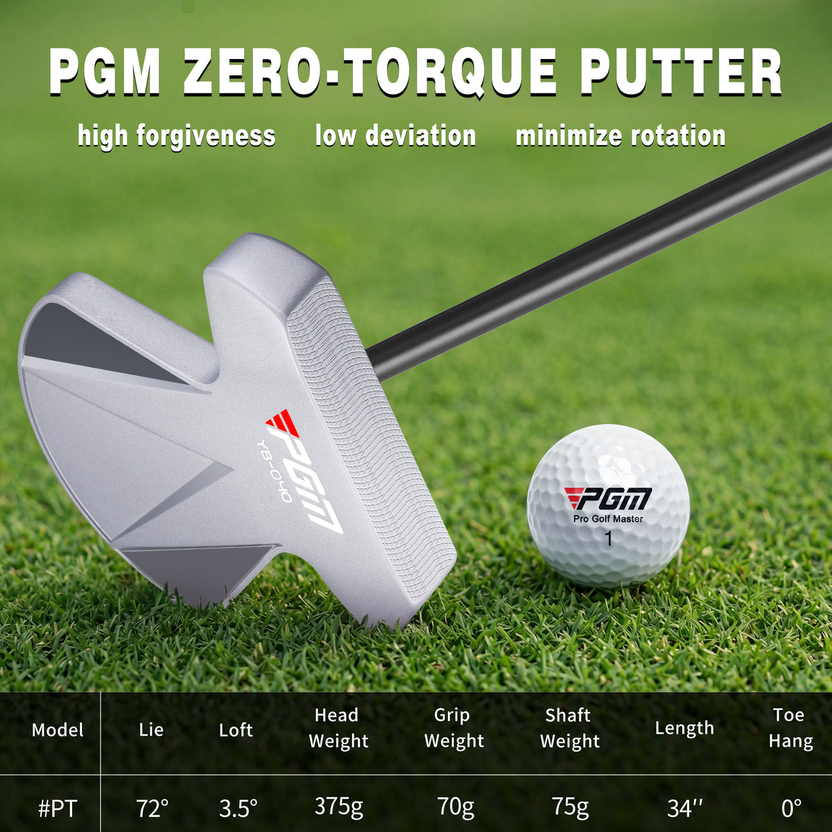 Zero Torque Putter#Silver