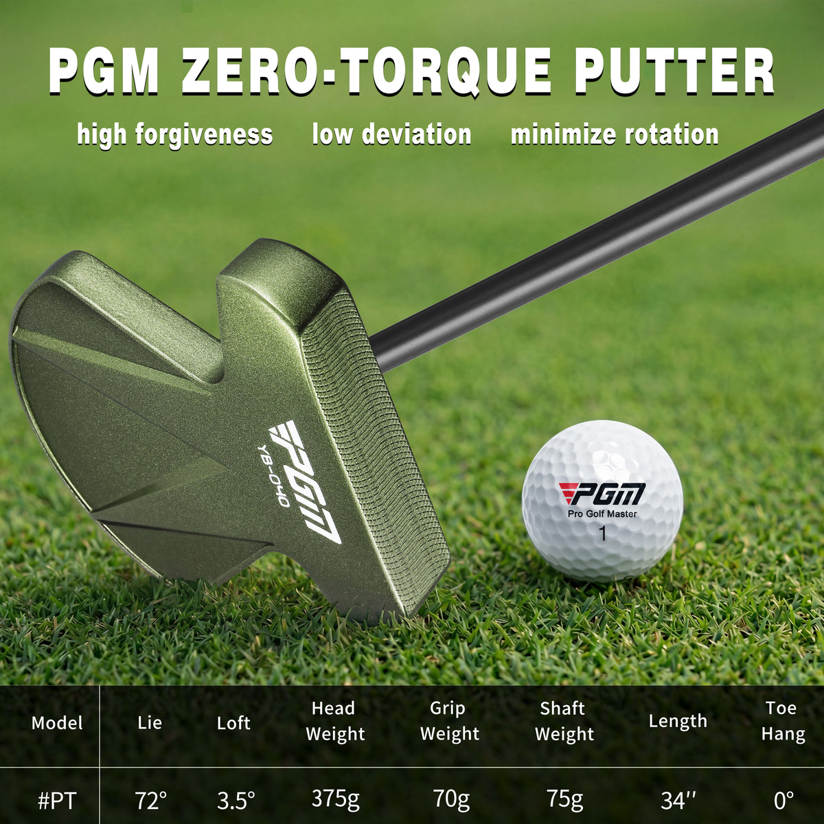 Zero Torque Putter#Green