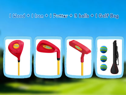 Toddler & Kids Golf Club Set#Red