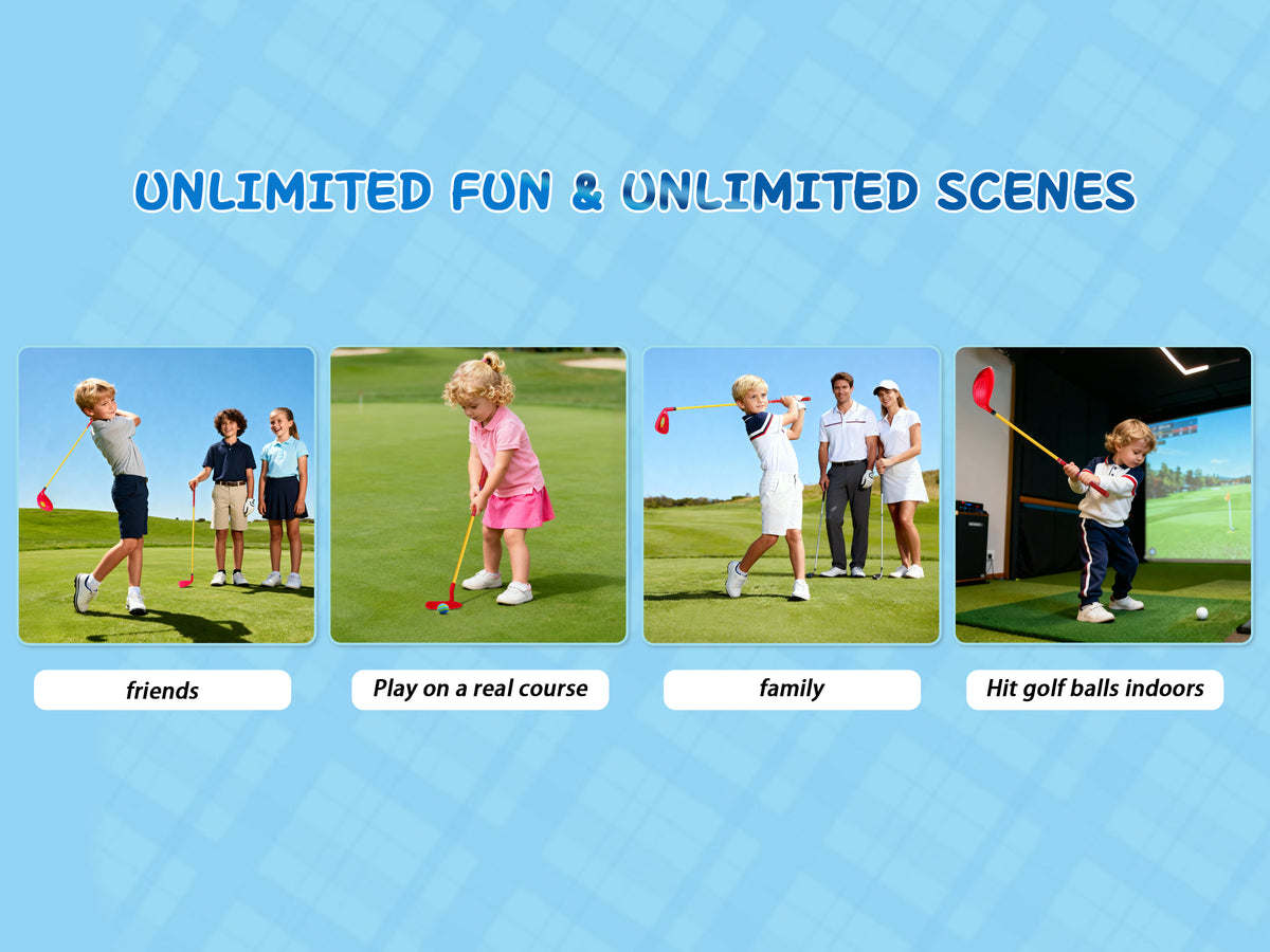 Toddler & Kids Golf Club Set#Red